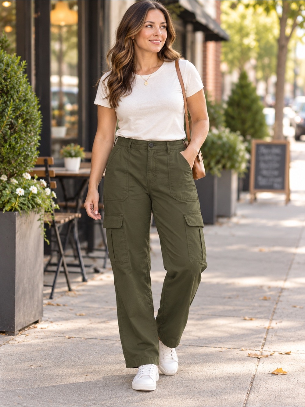Sanctuary Olive Green Stretch Cargo Pants Size 10–12